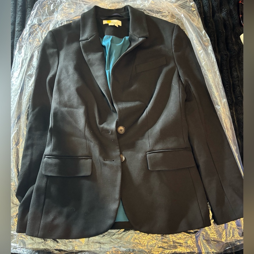 Boden Smyth Ponte Knit Blazer Black Regular Structured Lined Workwear Classic 4